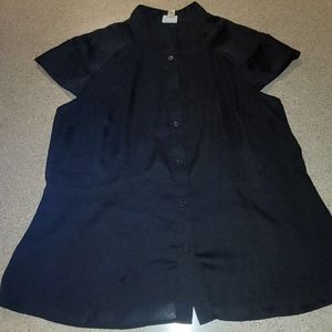 Black button down top 2X